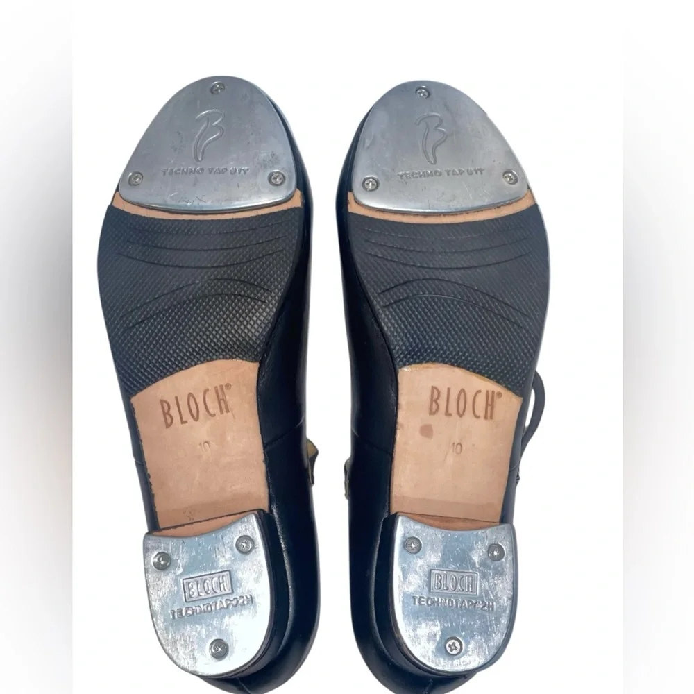 Bloch black Mary Jane techno tap shoes. Size 10 GUC - Picture 5 of 12
